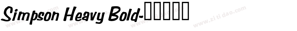 Simpson Heavy Bold字体转换